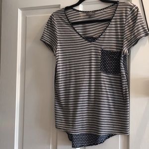 Market & Spruce mixed material top